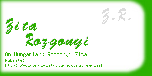 zita rozgonyi business card